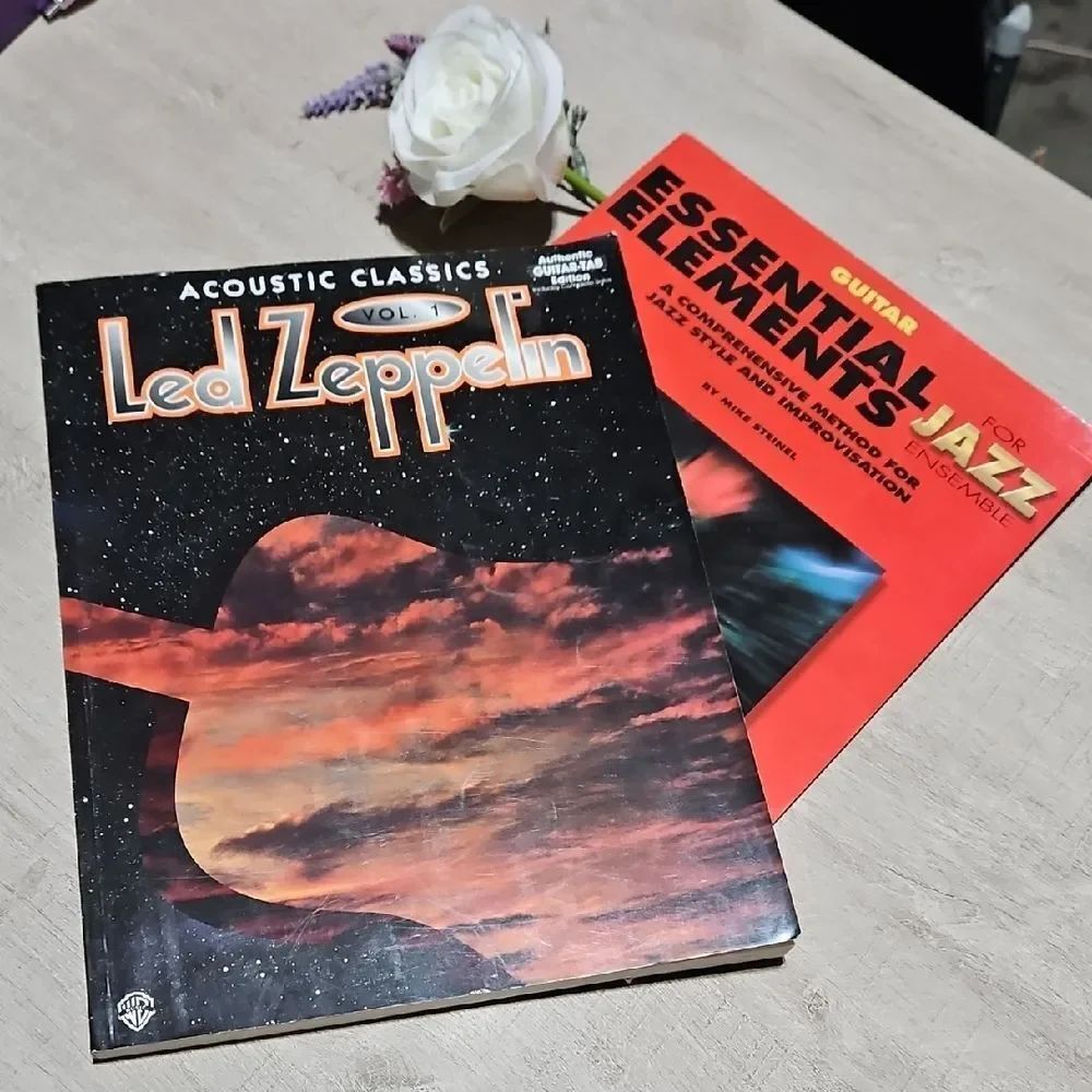 Guitar Music Book Bundle Led Zepplin & Essential Elements Jazz
